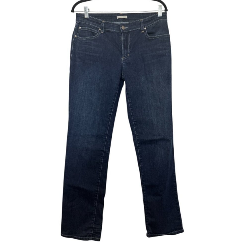 Eileen Fisher Jeans Women's Size 8 Blue Cotton Dark Wash Straight Leg - Picture 10 of 10